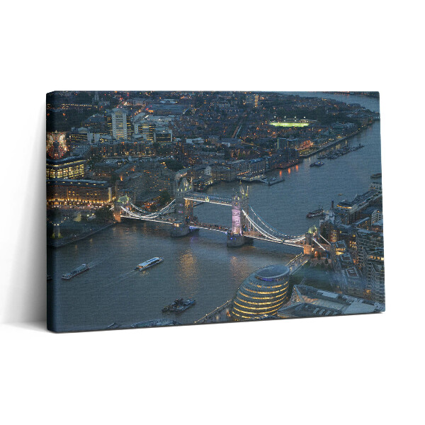 Obraz canvas 30x20 Tower Bridge w Londynie nocą