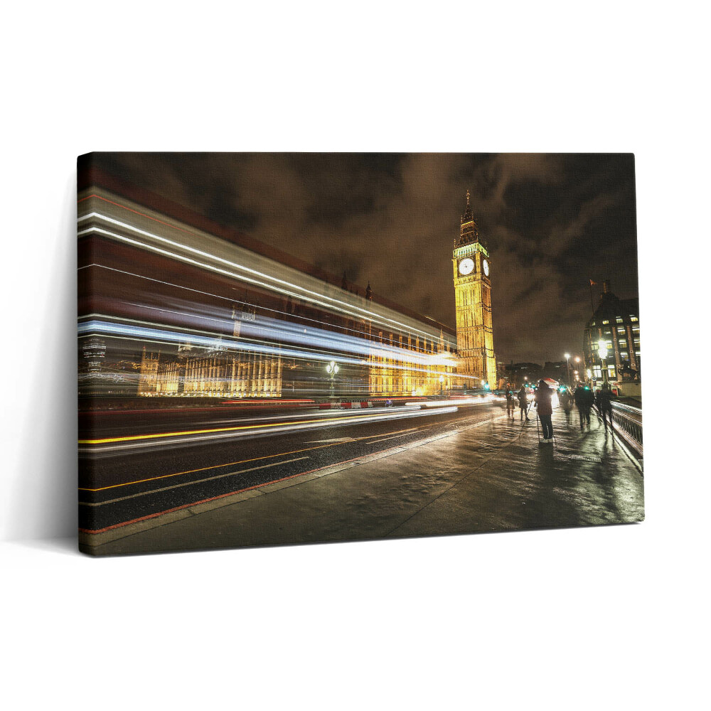 Obraz canvas 30x20 Big Ben nocą Prędkość światła