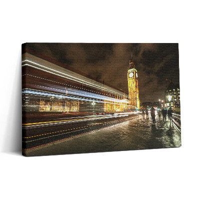 Obraz canvas 30x20 Big Ben nocą Prędkość światła