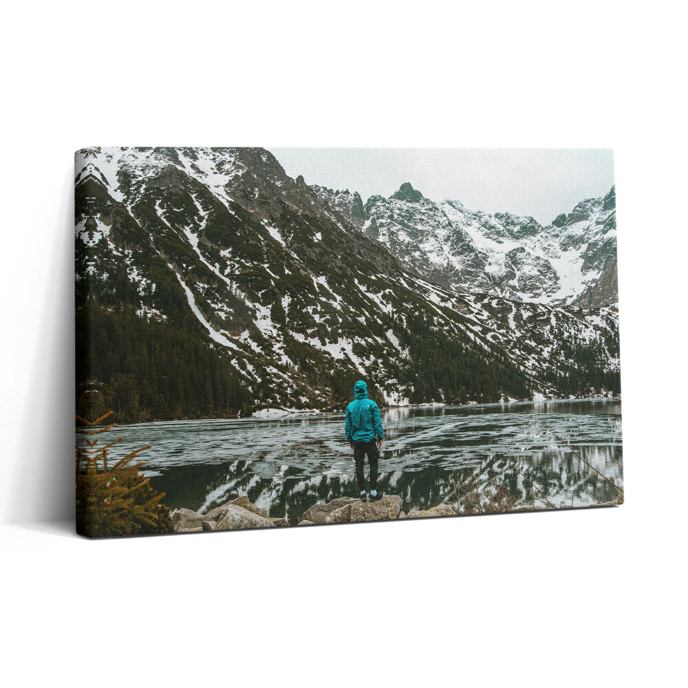 Obraz canvas 30x20 Jezioro Morskie Oko zimą