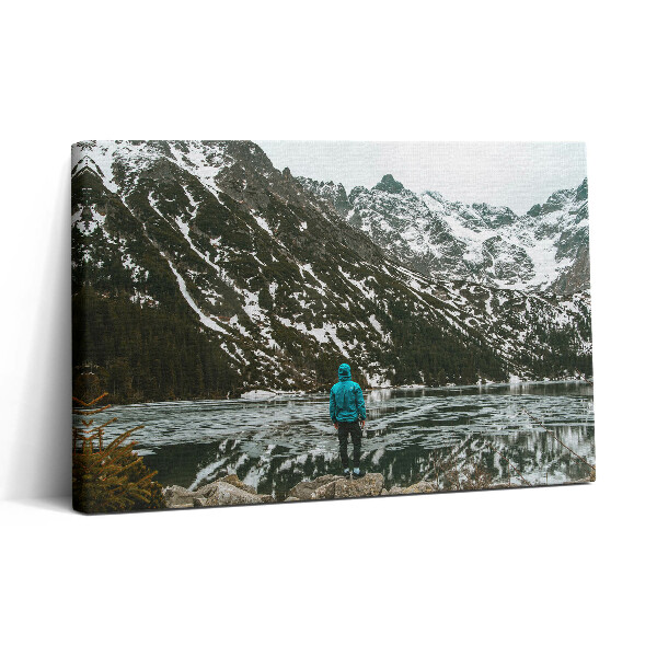 Obraz canvas 30x20 Jezioro Morskie Oko zimą