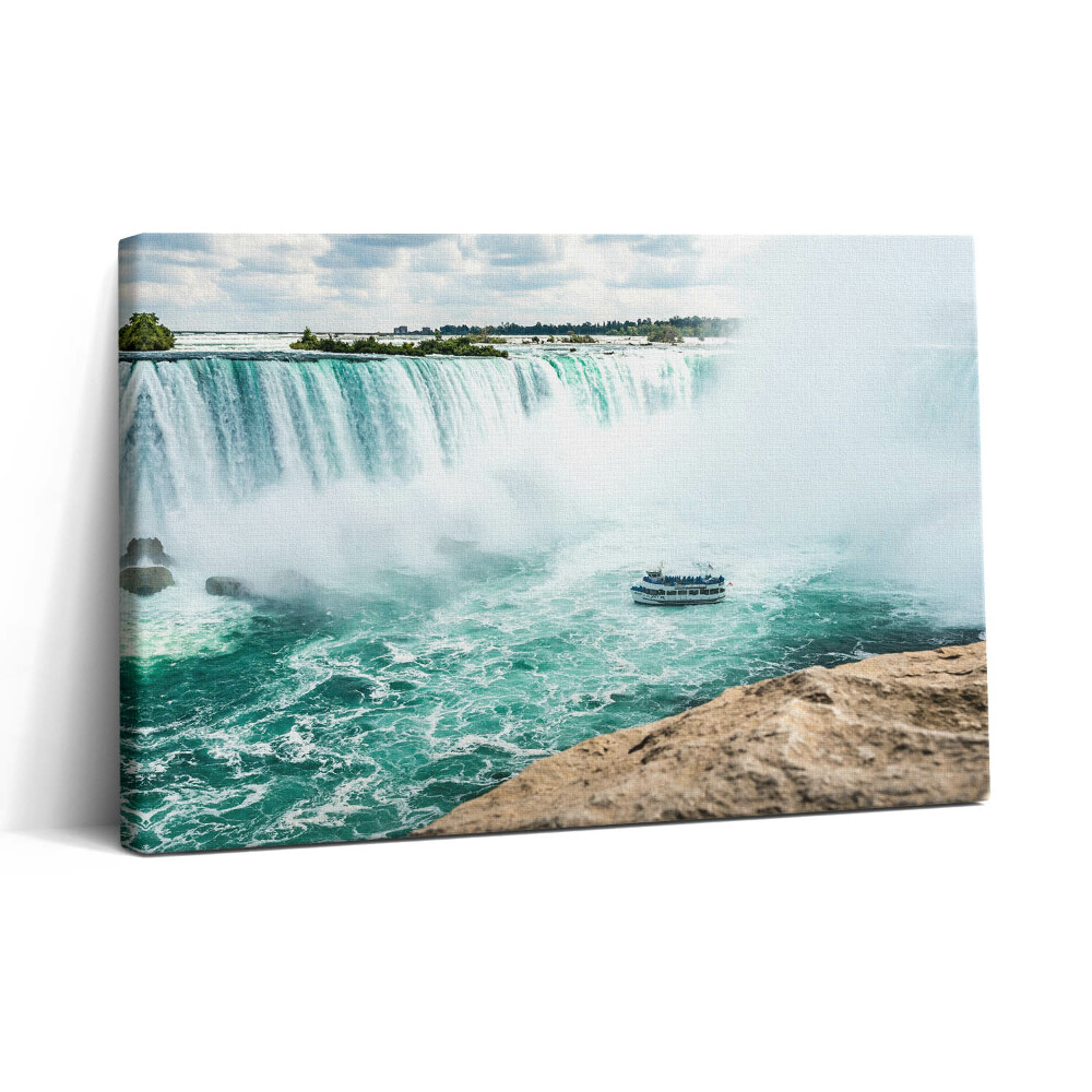 Obraz canvas 30x20 Łódź i wodospad Niagara