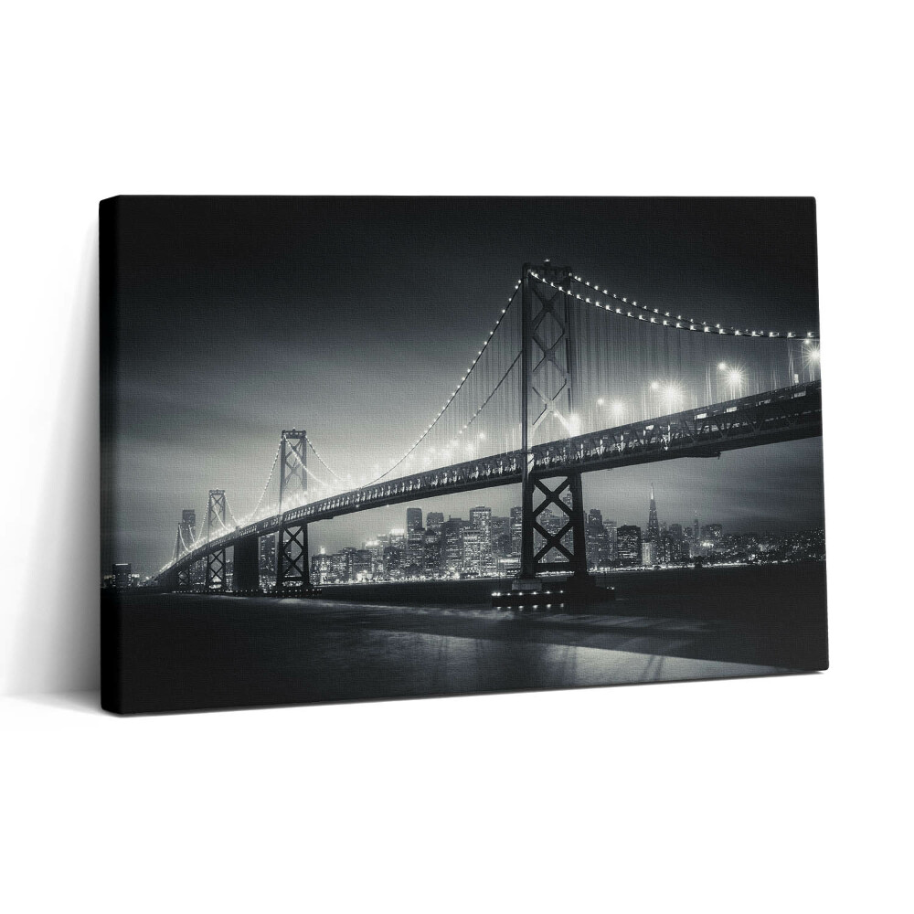 Foto obraz canvas 30x20 Most San Francisco w nocy