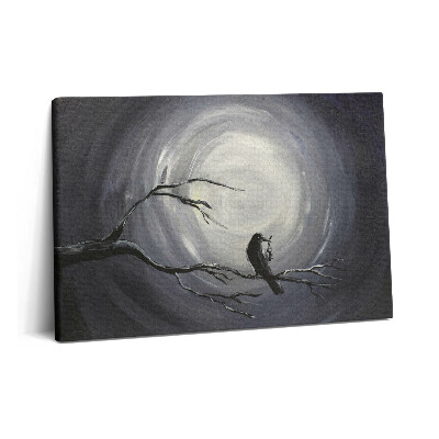 Obraz canvas 60x40 Kruk w świetle księżyca
