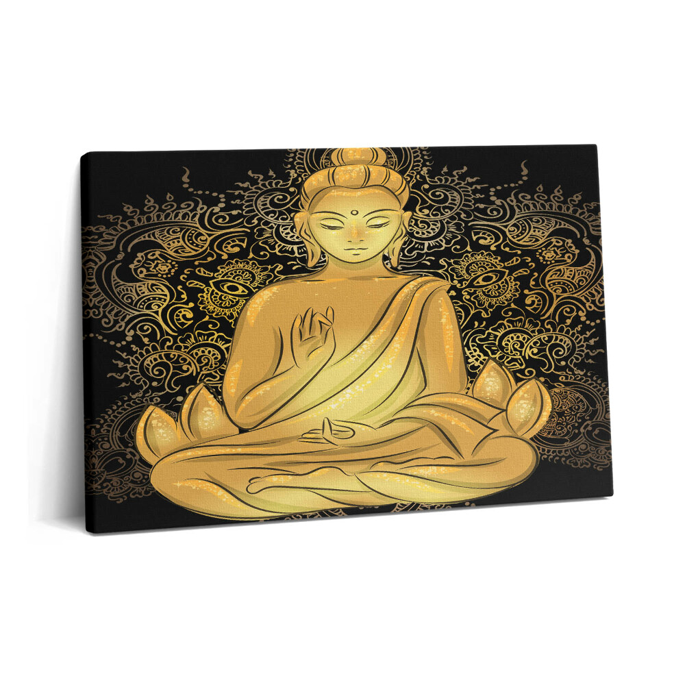 Obraz canvas 60x40 Złoty Budda Zen