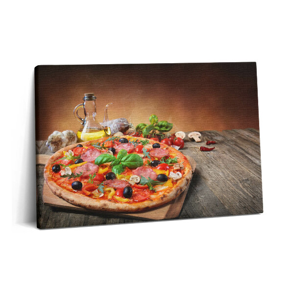 Obraz canvas 60x40 Włoska pizza z oliwą z oliwek