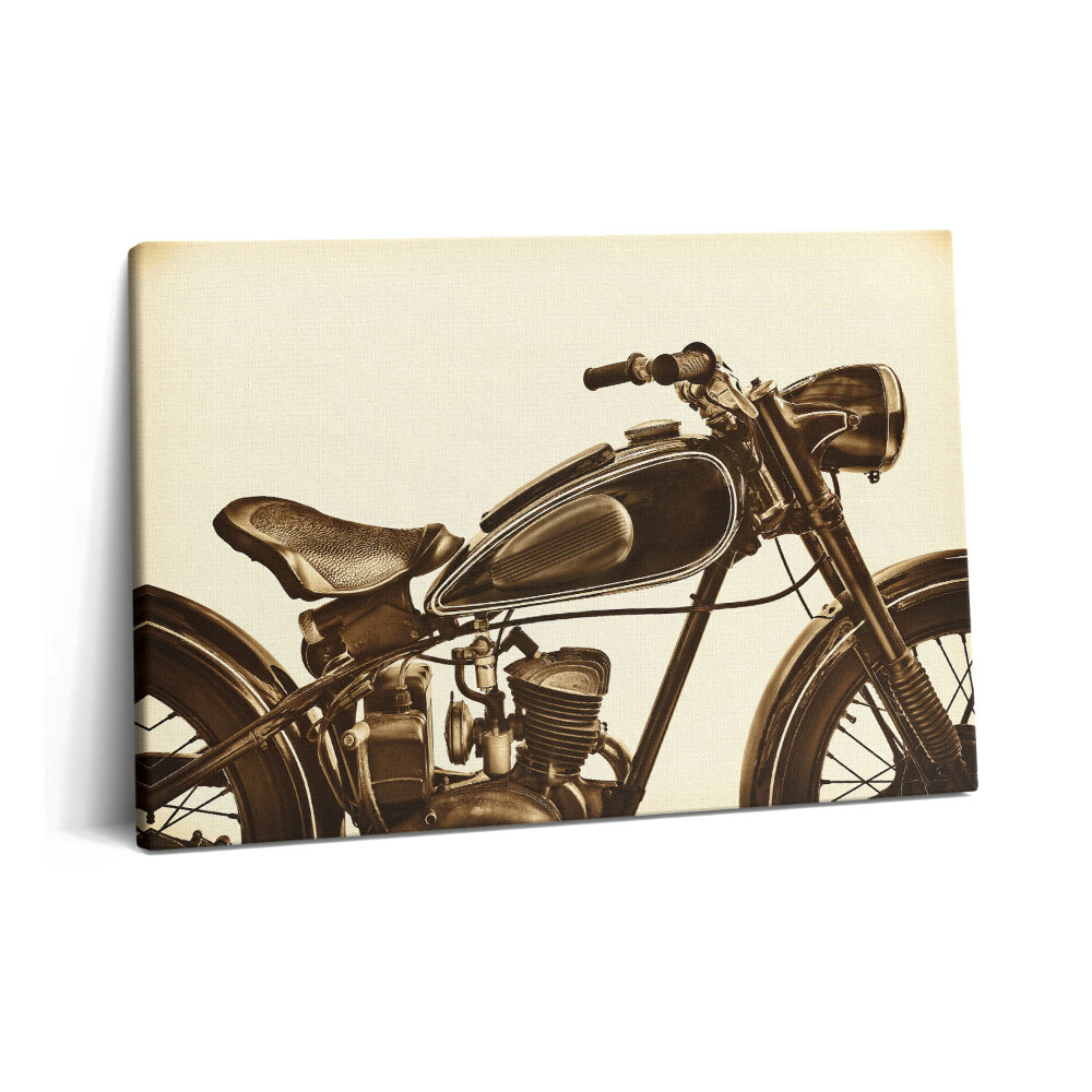 Obraz canvas 60x40 Retro sepia - motocykl w stylu vintage