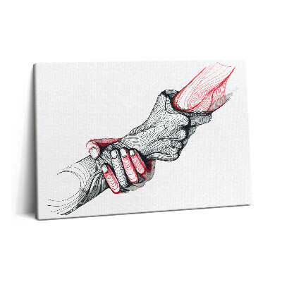 Obraz canvas 60x40 Trzymają się za ręce