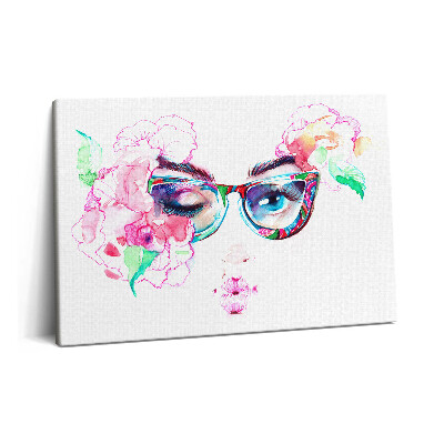 Obraz canvas 60x40 Twarz kobiety w okularach