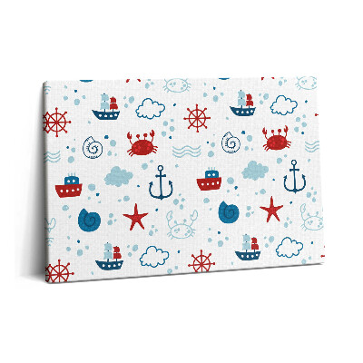 Obraz canvas 60x40 Morskie wzory marynistyczne
