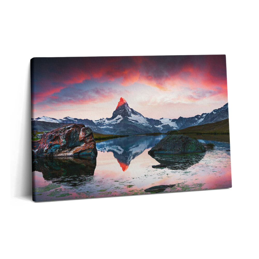 Obraz canvas 60x40 Jezioro Stellisee Matterhorn