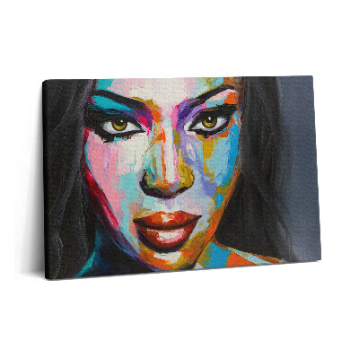 Obraz canvas 60x40 Twarz kolorowej kobiety