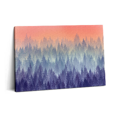 Obraz canvas 60x40 Las we mgle