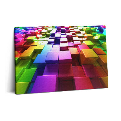 Obraz canvas 60x40 Kolorowe kostki