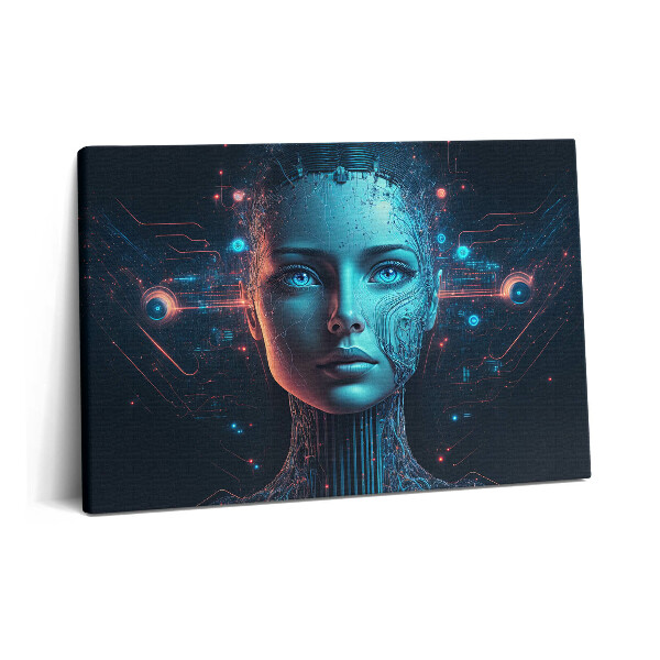 Obraz canvas 60x40 Sztuczna inteligencja - robot żeński