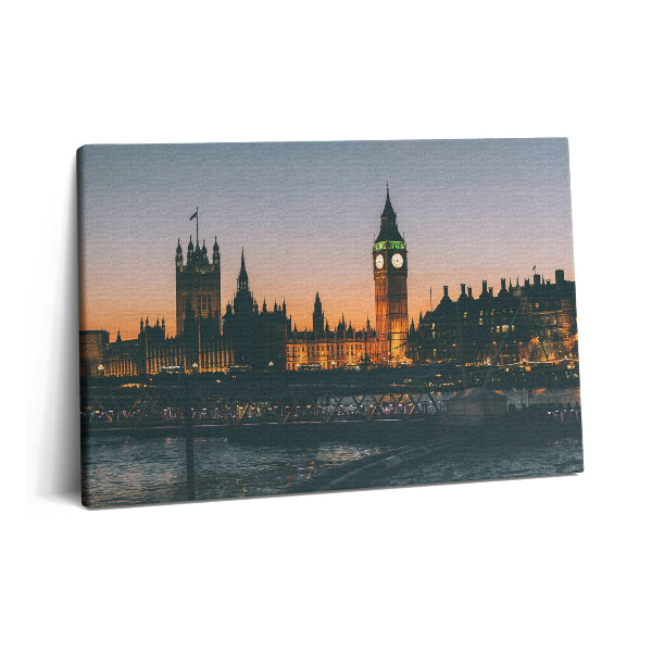 Obraz canvas 60x40 Tower Bridge Big Ben w Londynie