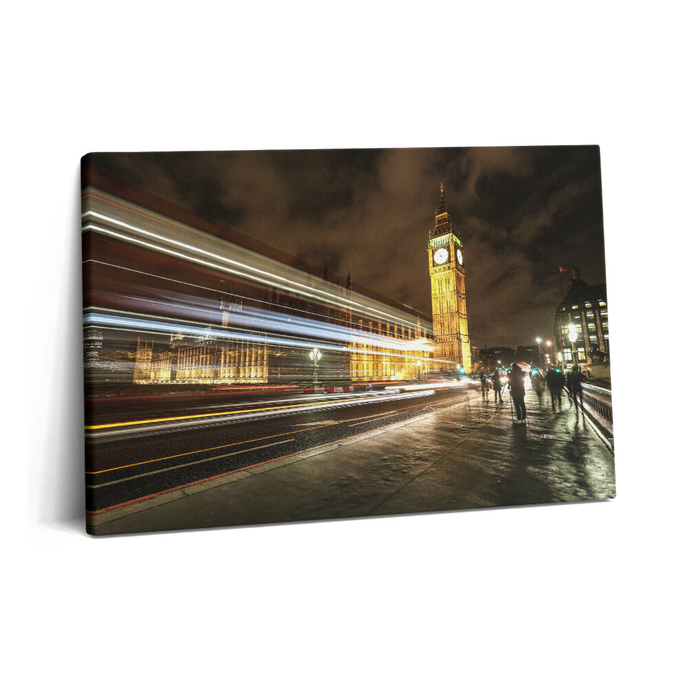 Obraz canvas 60x40 Big Ben nocą Prędkość światła