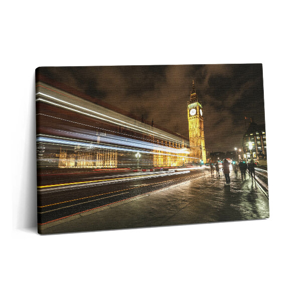 Obraz canvas 60x40 Big Ben nocą Prędkość światła