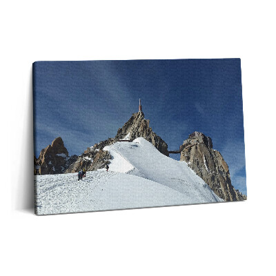 Obraz canvas 60x40 Szczyt góry w zimie