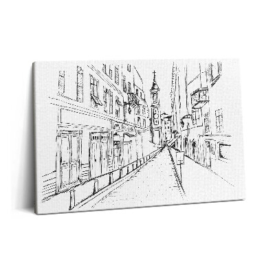 Obraz canvas 60x40 Rysunek miasta Prowansja