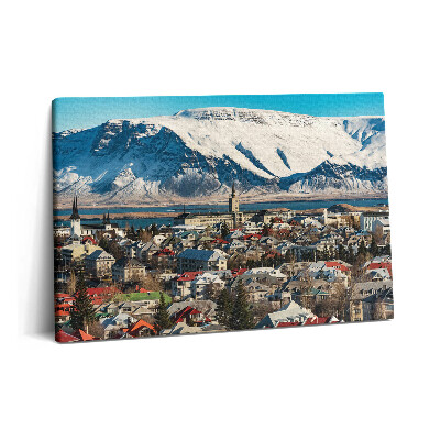 Obraz canvas 60x40 Widok na Reykjavík Islandię