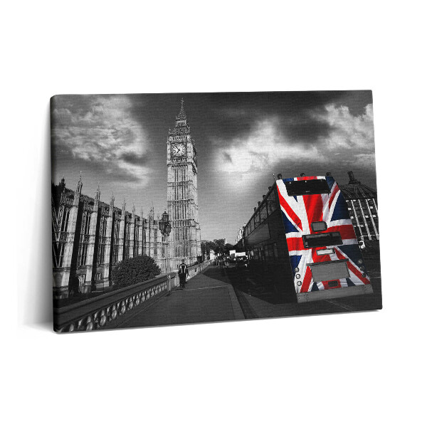 Obraz canvas 60x40 Big Ben i autobus w Londynie