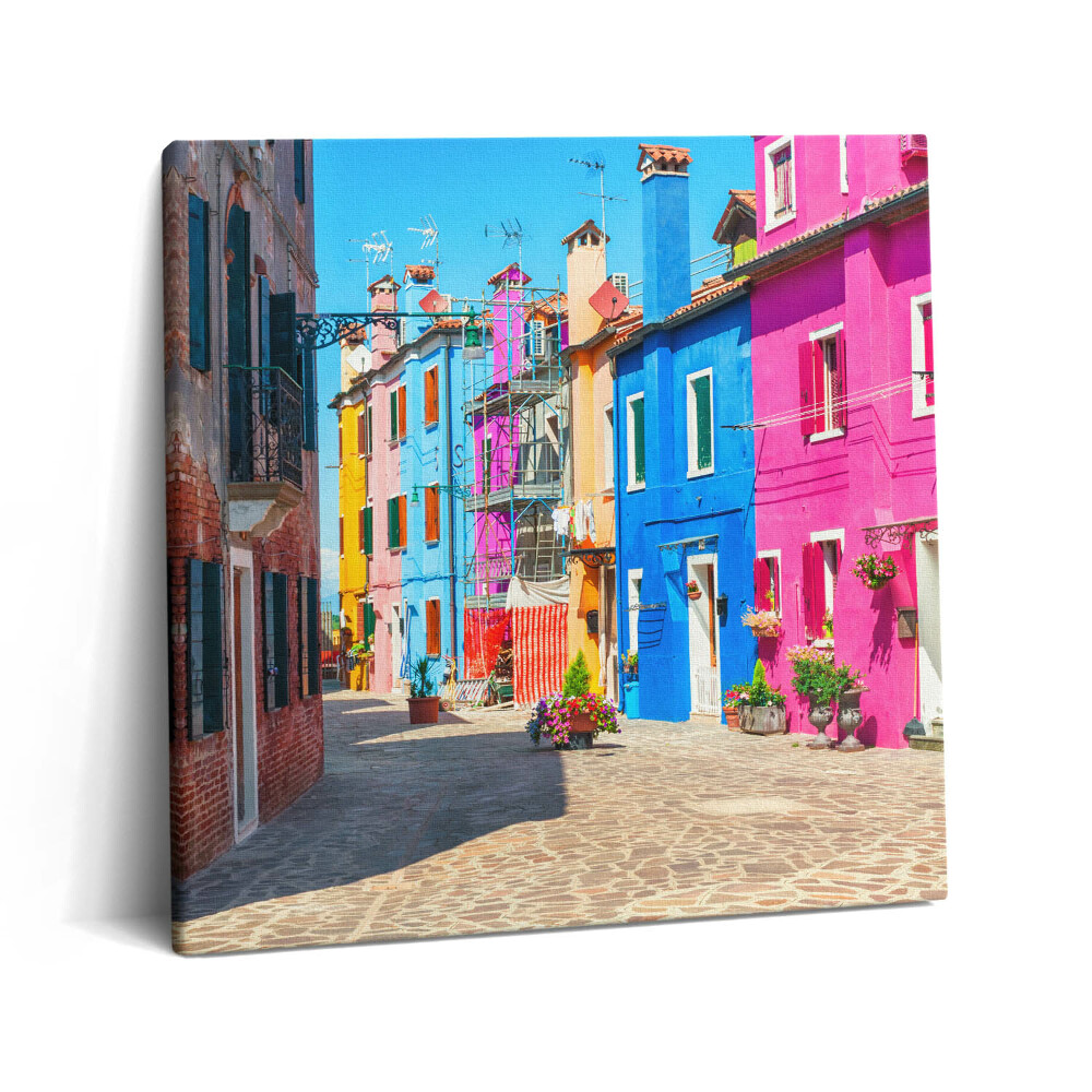 Obraz canvas 60x60 Kolorowa dzielnica wyspy Burano