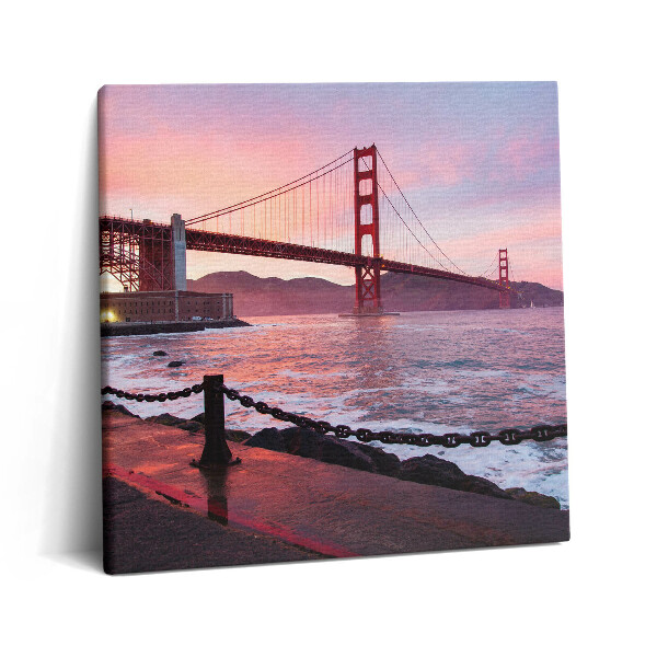 Foto-obraz canvas 60x60 Widok na most Golden Gate