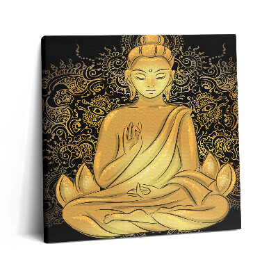 Obraz canvas 60x60 Złoty Budda Zen