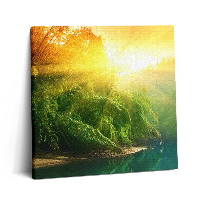 Obraz canvas 60x60 Naturalny krajobraz w słońcu