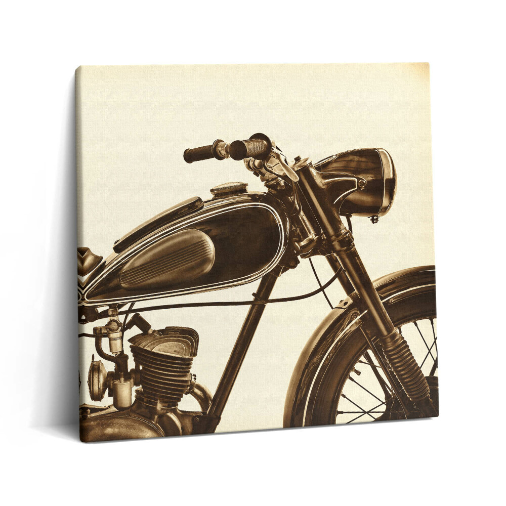 Foto obraz ze zdjęcia 60x60 Retro sepia - motocykl w stylu vintage