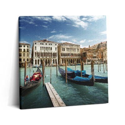 Obraz canvas 60x60 Gondole Wenecja Włochy