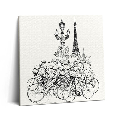 Foto obraz na płótnie 60x60 Abstrakcja wyścigu kolarskiego