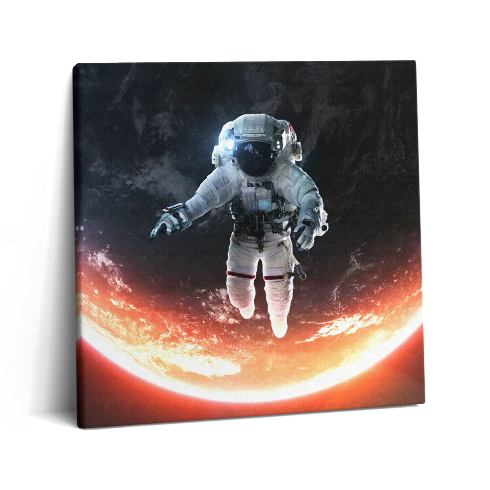 Foto obraz canvas 60x60 Astronauta w kosmosie