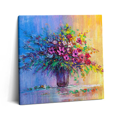 Obraz canvas 60x60 Kwiaty w wazonie