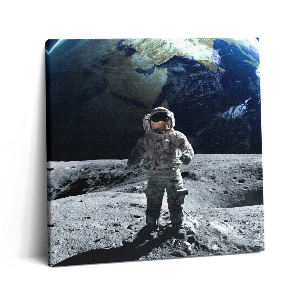 Obraz canvas 60x60 Astronauta na Księżycu