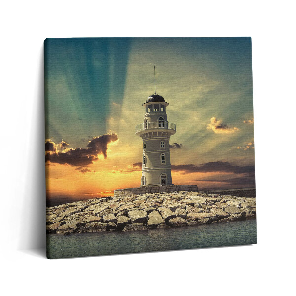 Obraz canvas 60x60 latarnia morska