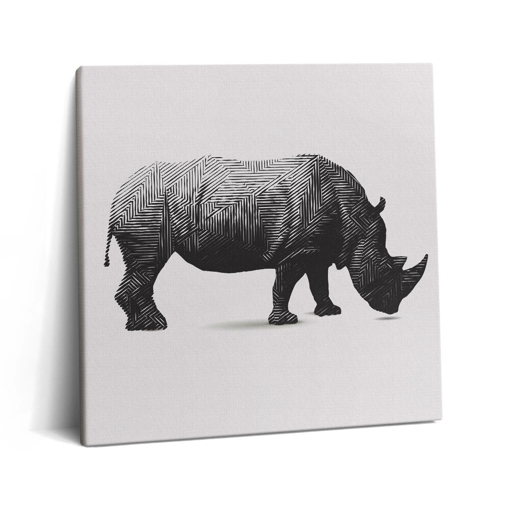 Foto obraz canvas 60x60 Linia artystyczna Rhino