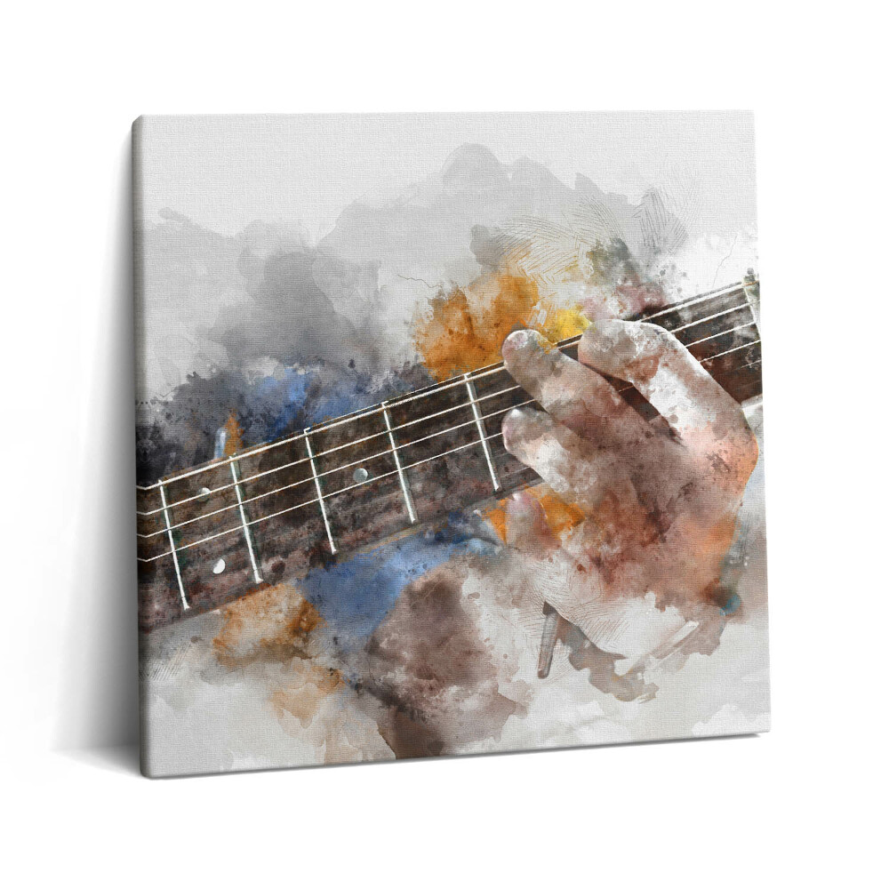 Foto obraz canvas 60x60 Malowana gitara