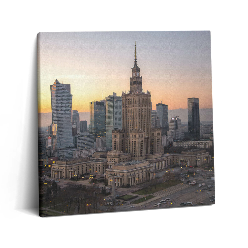 Obraz canvas 60x60 Pałac Kultury i Nauki Warszawa