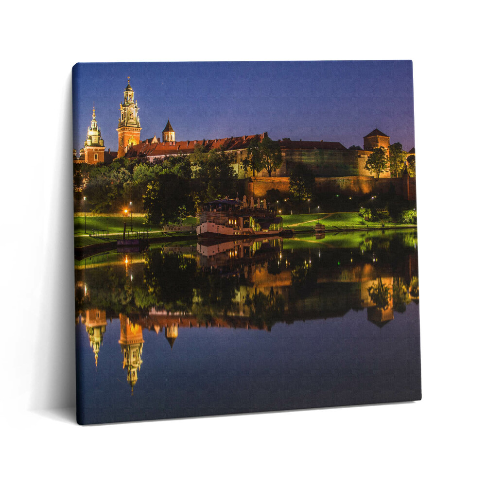 Foto obraz ze zdjęcia 60x60 Wawel nocą w Wiśle