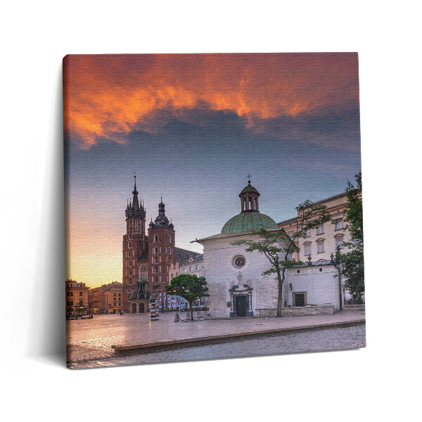 Foto obraz canvas 60x60 Rynek Główny Krakowa