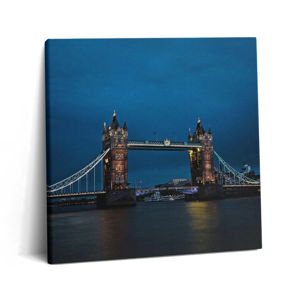 Foto-obraz canvas 60x60 Tower Bridge w Londynie nocą