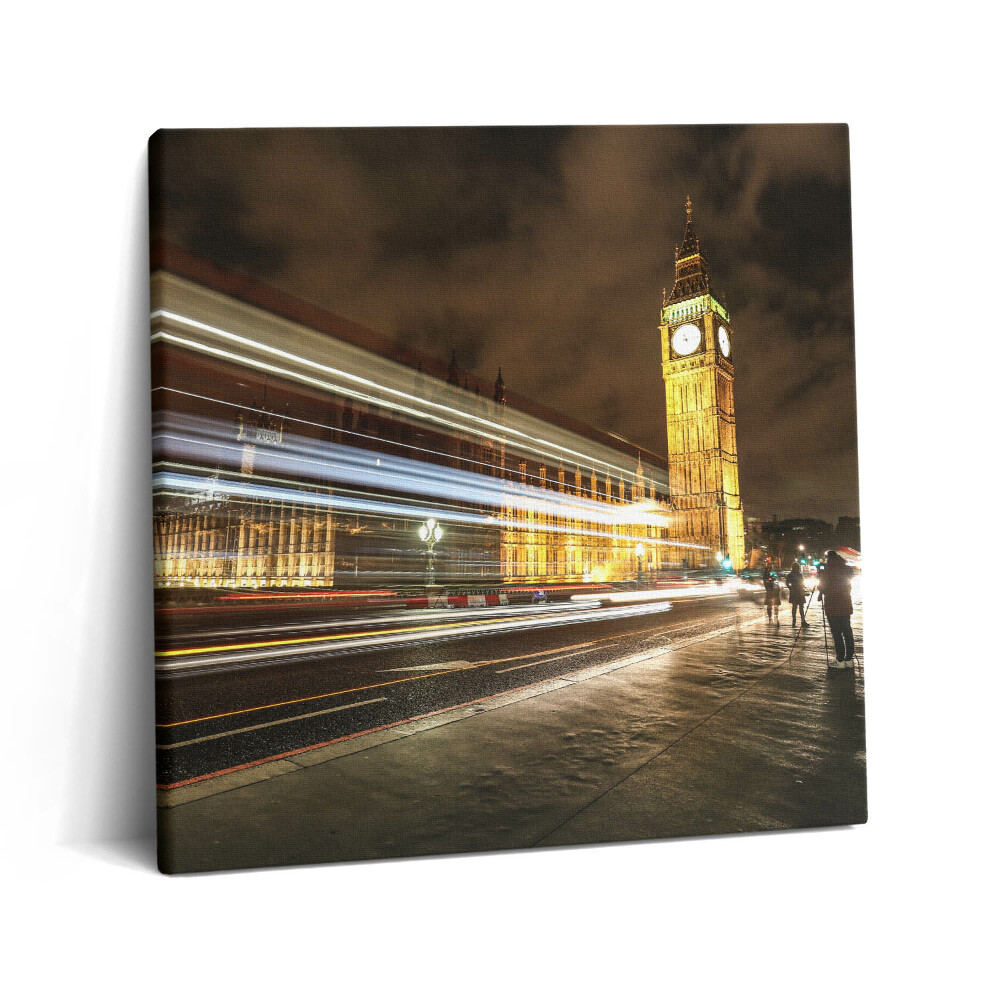 Foto-obraz canvas 60x60 Big Ben nocą Prędkość światła