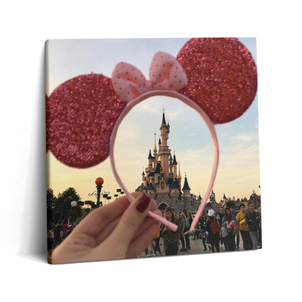 Foto-obraz canvas 60x60 Mysz Disneyland w Paryżu