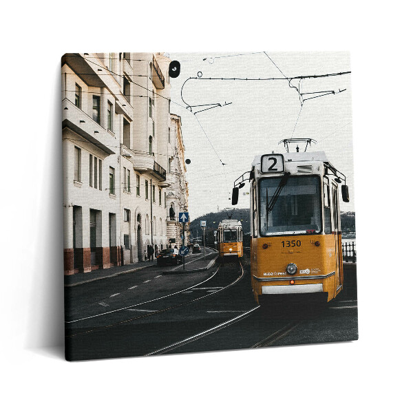 Foto-obraz canvas 60x60 Tramwaj kursuje po Budapeszcie
