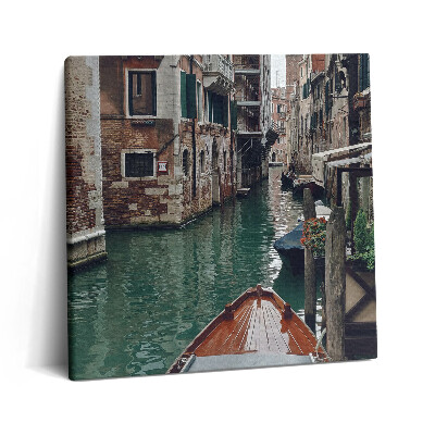 Foto-obraz canvas 60x60 Łódź wśród kanałów Wenecji