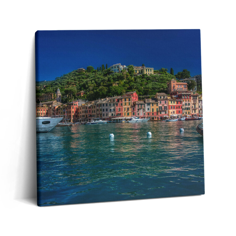 Foto-obraz canvas 60x60 Statki pływające w Portofino