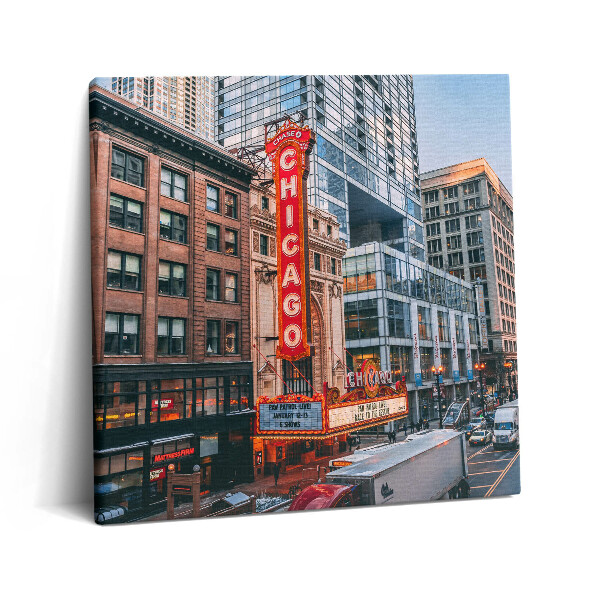 Foto-obraz canvas 60x60 Zdjęcie budynków Chicago