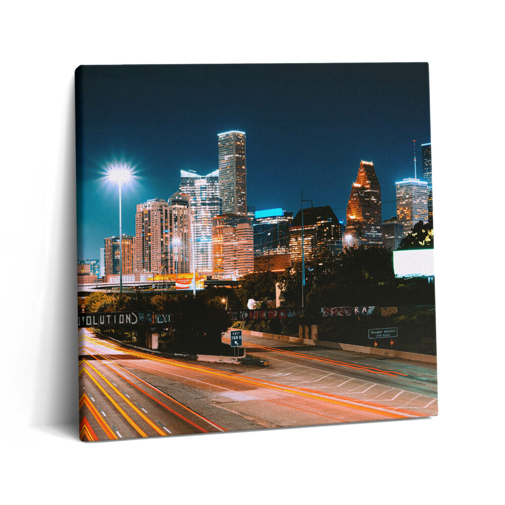 Foto-obraz canvas 60x60 Miasto Houston nocą